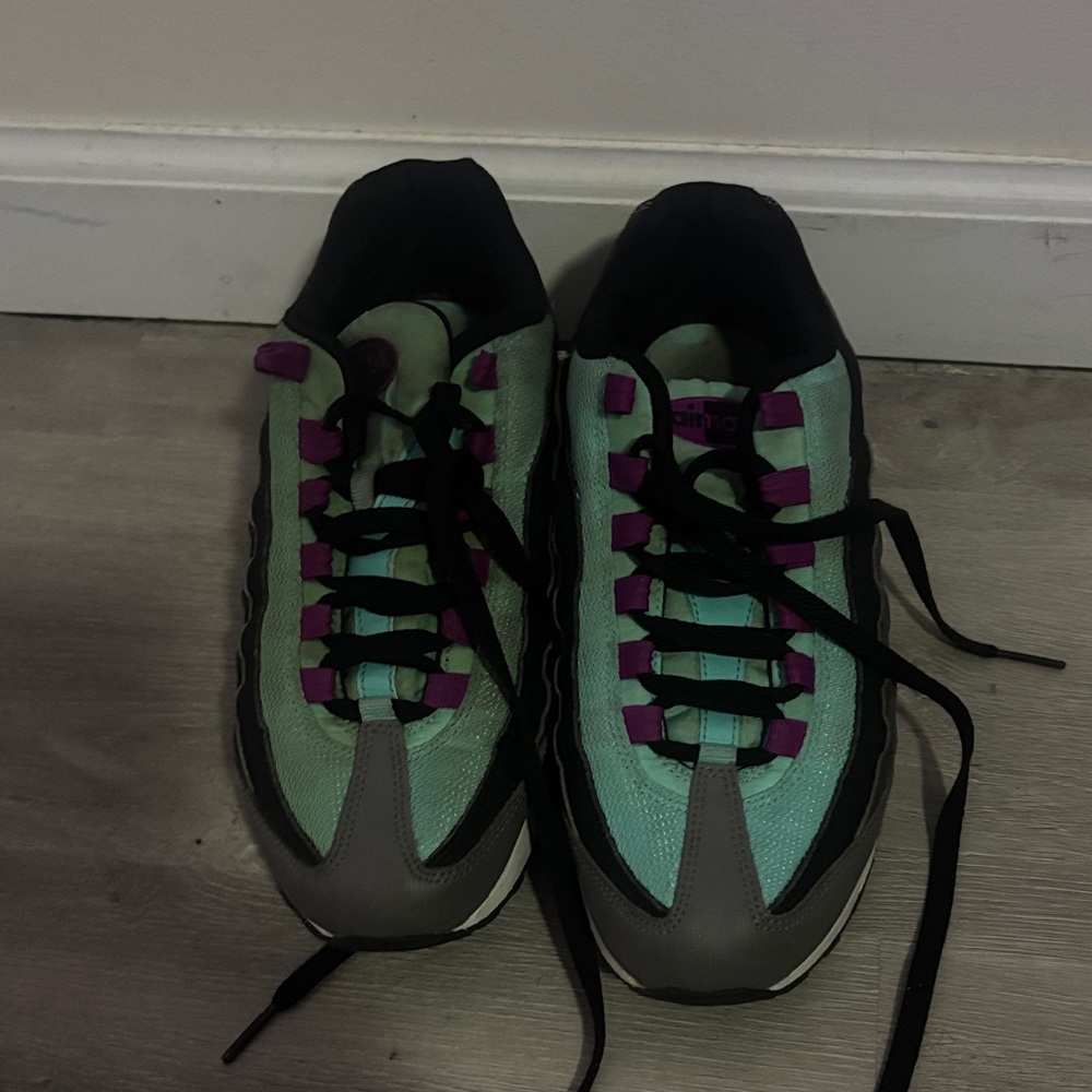 Nike Athletic Shoes - Mint Green, Purple, and Black